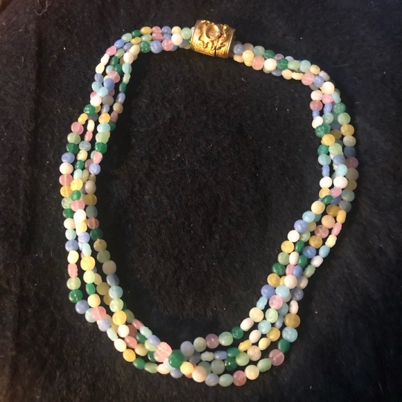 Vintage Beaded Layered Necklace - Picture 6 of 17